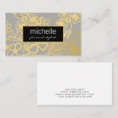 Eleganter Floral Print Personal Stylist Visitenkarte (Vorne/Hinten)