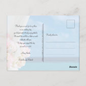 Eleganter Floral Summer Beach Wedding Vielen Dank Postkarte (Rückseite)