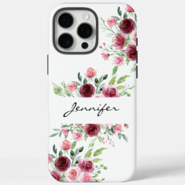 Eleganter Floral Watercolor Rose iPhone/iPad Gehäu iPhone 16 Pro Max Hülle