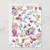 Eleganter floraler Abschluss Dankeschön-Karte Dankeskarte (Rückseite)