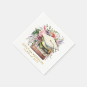 Eleganter, floraler Abschluss Serviette (Ecke)