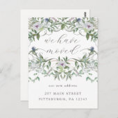 Eleganter, floraler Adressenwechsel Postkarte (Vorne/Hinten)