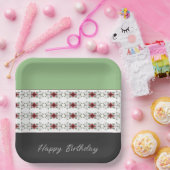 Eleganter, floraler Akzentuierter Platz Pappteller (Party)