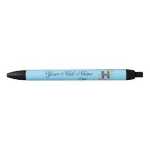 Eleganter floraler Anfangsbuchstabe H Kugelschreiber