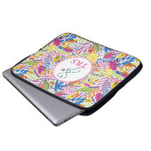 Eleganter floraler Arzt oder Krankenschwester Laptopschutzhülle (Vorne Knopf)