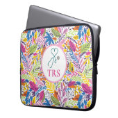 Eleganter floraler Arzt oder Krankenschwester Laptopschutzhülle (Vorderseite Links)