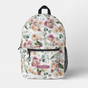 Eleganter floraler Backpack Bedruckter Rucksack