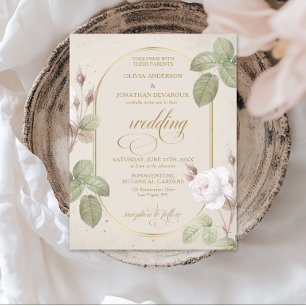 Eleganter Floraler Bogen mit Rosa und Grün für die Einladung