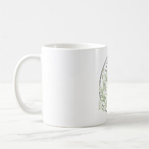 Eleganter floraler Buchstabe C – Minimalistische b Kaffeetasse