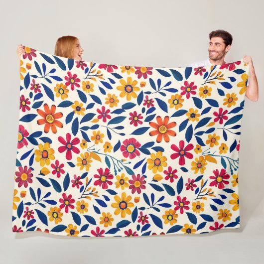 Eleganter floraler Charm 60x80 Fleece Blanket (Beispiel)