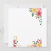 Eleganter floraler Dualname Save the Date (Rückseite)