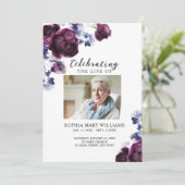 Eleganter floraler Gedenktag Beerdigung Dienstorde Programm (Stehend Vorderseite)