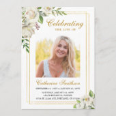 Eleganter floraler Gedenktag Beerdigung Dienstorde Programm (Vorderseite)