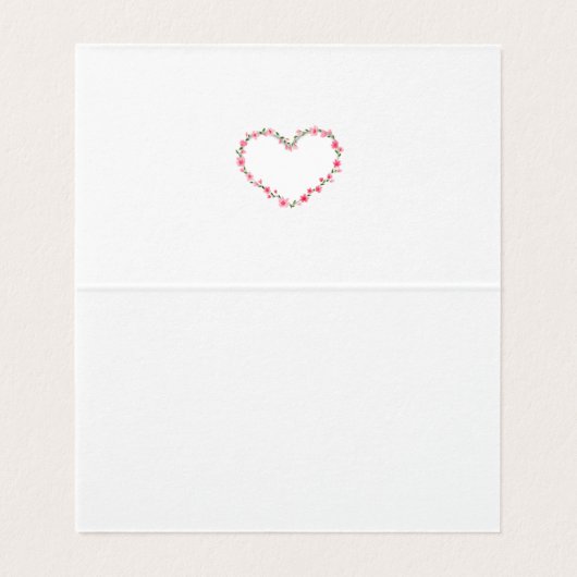 Eleganter, floraler Herzrahmen: für jeden Anlass (Innenseite Aufgefaltet)