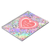 Eleganter, floraler Herzrahmen: für jeden Anlass Notizblock (Linke Seite)