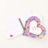 Eleganter, floraler Herzrahmen: für jeden Anlass Notizblock (Innenseite)