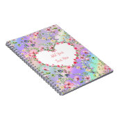 Eleganter, floraler Herzrahmen: für jeden Anlass Notizblock (Rechte Seite)