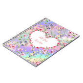 Eleganter, floraler Herzrahmen: für jeden Anlass Notizblock (Linke Seite)