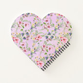 Eleganter, floraler Herzrahmen: für jeden Anlass Notizblock (Rückseite)