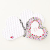 Eleganter, floraler Herzrahmen: für jeden Anlass Notizblock (Innenseite)