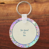 Eleganter, floraler Herzrahmen: für jeden Anlass Schlüsselanhänger (Rückseite)