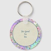 Eleganter, floraler Herzrahmen: für jeden Anlass Schlüsselanhänger (Rückseite)