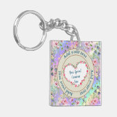 Eleganter, floraler Herzrahmen: für jeden Anlass Schlüsselanhänger (Vorderseite links)