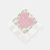 Eleganter, floraler Herzrahmen: für jeden Anlass Serviette (Ecke)