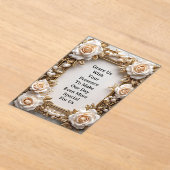 Eleganter floraler Hochzeitsrahmen Acryleinladungen (Ablage )