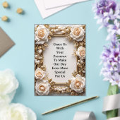 Eleganter floraler Hochzeitsrahmen Acryleinladungen (In Situ (Hochzeit))