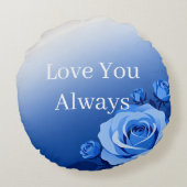 Eleganter floraler Keepake - Personalisiert romant Rundes Kissen (Rückseite)