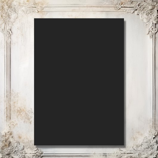 Eleganter, floraler Kronleuchter Schwarz und Weiß RSVP Karte