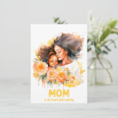 Eleganter floraler Muttertag Feiertagskarte (Stehend Vorderseite)