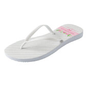 Eleganter floraler Muttertag | Flip Flops Badesandalen (Schrägansicht)