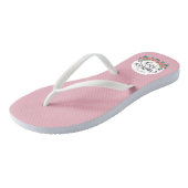 Eleganter floraler Muttertag | Flip Flops Badesandalen (Schrägansicht)