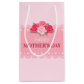 Eleganter floraler Muttertag | Geschenktasche Kleine Geschenktüte (Rückseite)