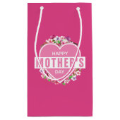 Eleganter floraler Muttertag | Geschenktasche Kleine Geschenktüte (Rückseite)