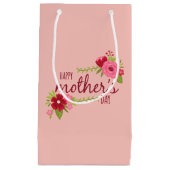 Eleganter floraler Muttertag | Geschenktasche Kleine Geschenktüte (Vorderseite)