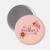 Eleganter floraler Muttertag | Magnet (Vorderseite/Rückseite)