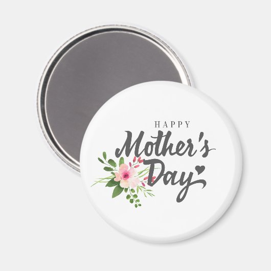 Eleganter floraler Muttertag | Magnet (Vorderseite/Rückseite)