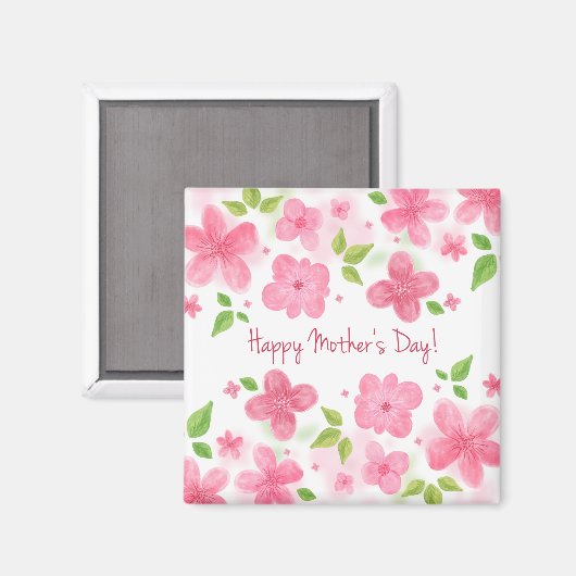 Eleganter floraler Muttertag | Magnet (Vorderseite/Rückseite)