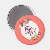 Eleganter floraler Muttertag | Magnet (Vorderseite/Rückseite)