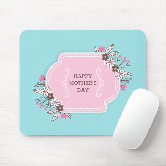 Eleganter floraler Muttertag | Mauspad (Mit Mouse)