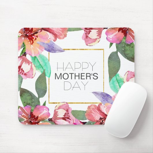 Eleganter floraler Muttertag | Mauspad (Mit Mouse)