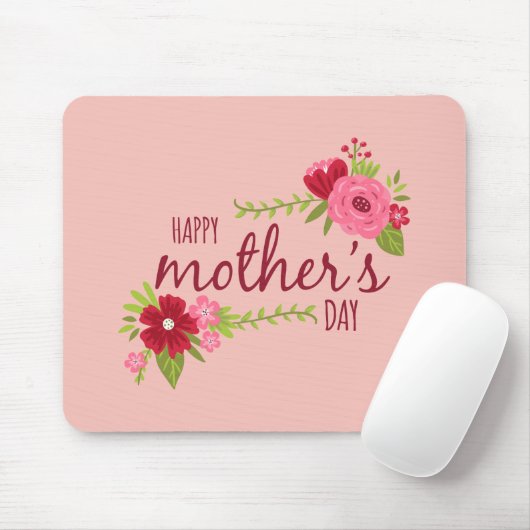 Eleganter floraler Muttertag | Mauspad (Mit Mouse)