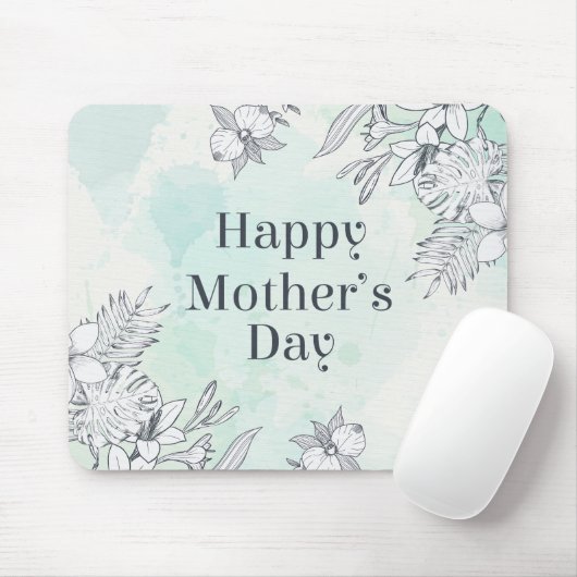 Eleganter floraler Muttertag | Mauspad (Mit Mouse)