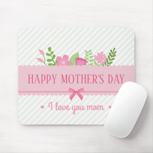 Eleganter floraler Muttertag | Mauspad (Mit Mouse)