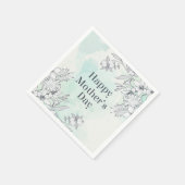 Eleganter floraler Muttertag | Napkin Serviette (Ecke)