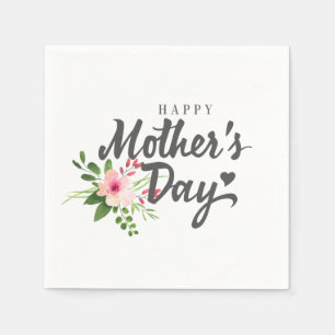 Eleganter floraler Muttertag   Napkin Serviette