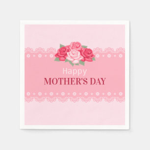 Eleganter floraler Muttertag   Napkin Serviette